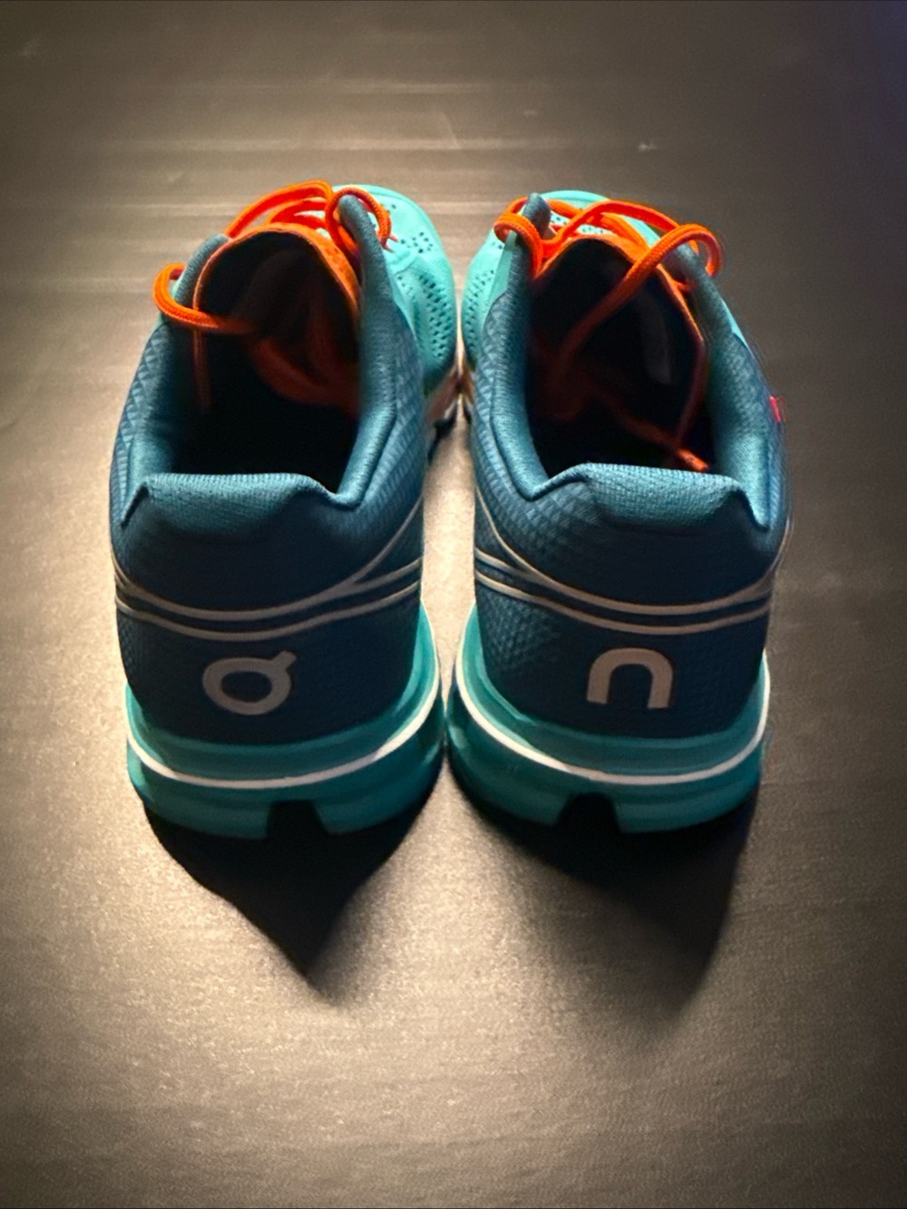 On Running Women’s Athletic Shoes in Teal and Orange - Picture 8 of 11
